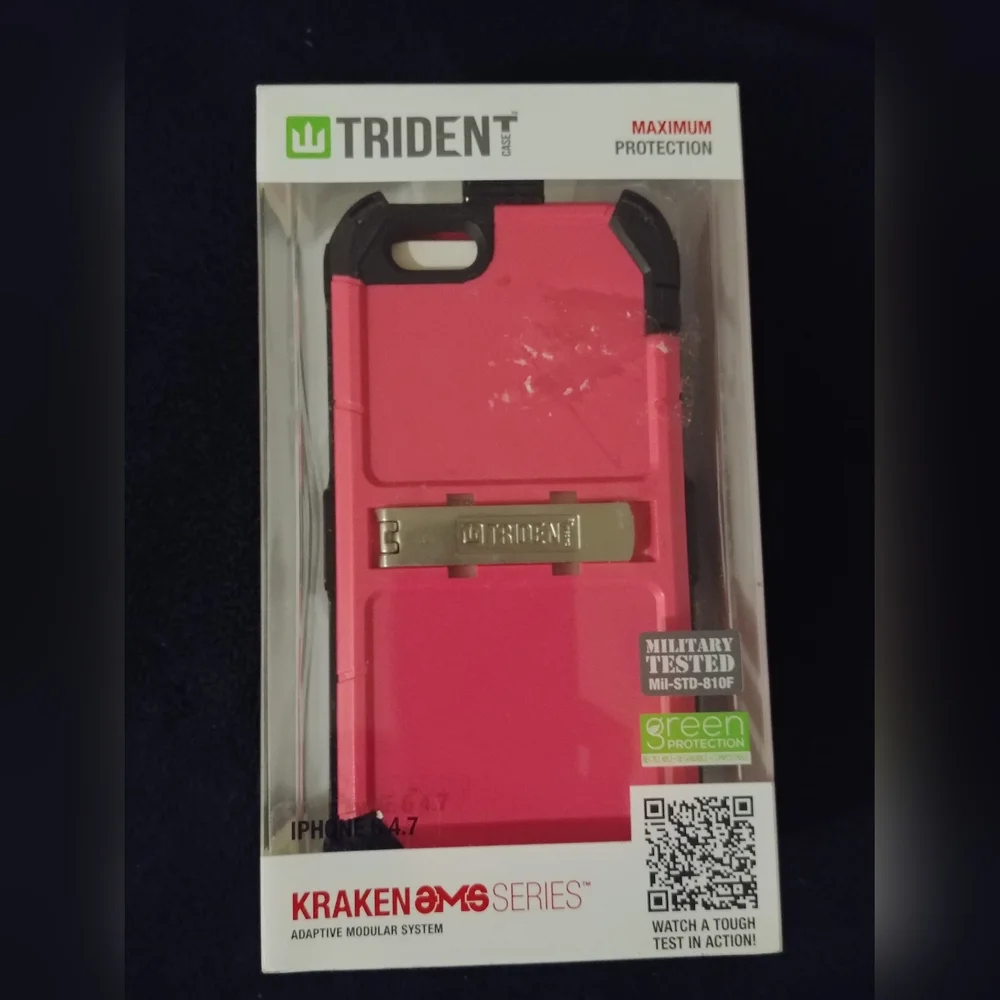 Trident Kraken AMS  iPhone 6s Plus Pink Case w/Holster Belt Clip